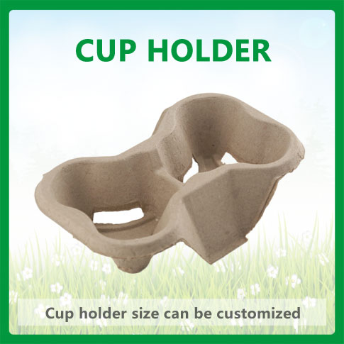 Pulp cup holder, double cup holder, 2 cup holders