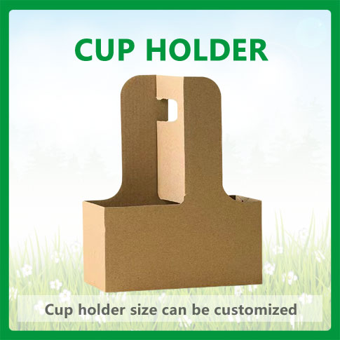 Corrugated hand-held 2 cup holders