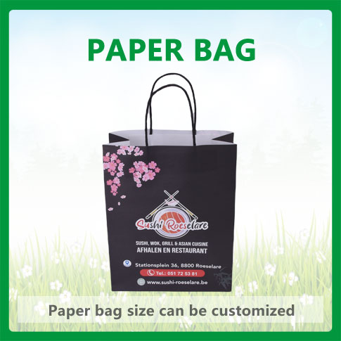 Sushi Roeselave,Kraft paper bag,Customized Kraft Paper Bags