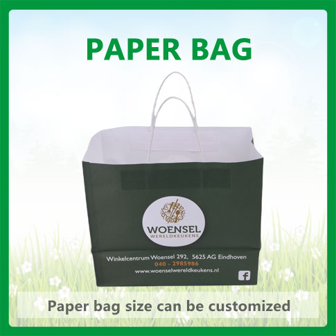 WOENSEL shopping paper bags, Kraft paper bags, Customized Kraft Paper Bags